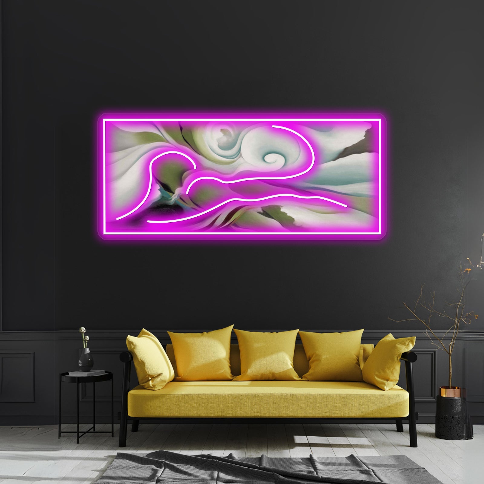 Georgia Okeeffe Nature Forms Gaspe Wall Artwork Neon Signs | Shineneon