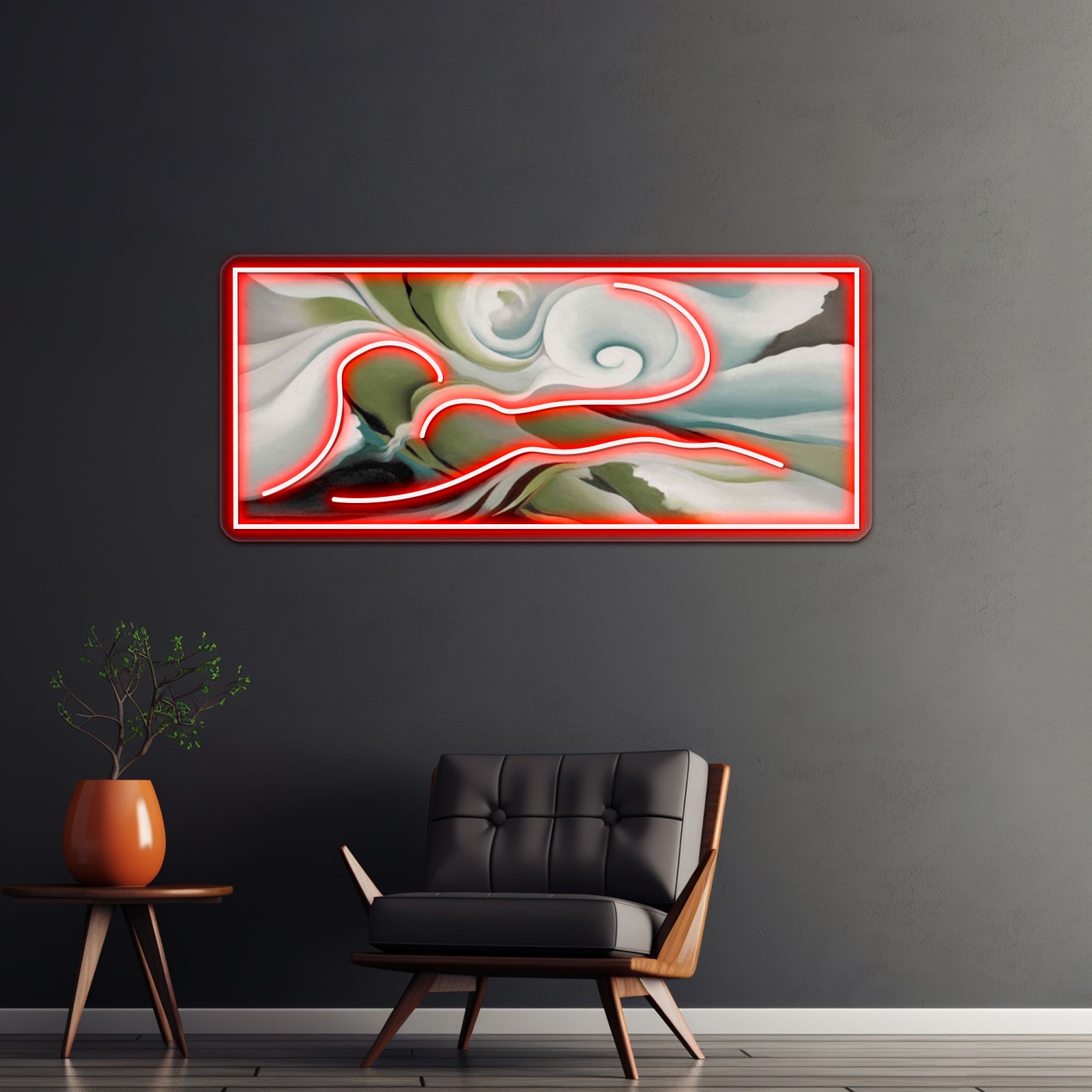 Georgia Okeeffe Nature Forms Gaspe Wall Artwork Neon Signs | Shineneon