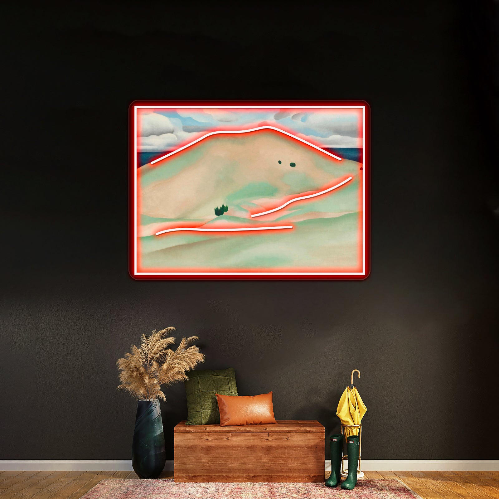 Georgia Okeeffe New Mexico Near Taos Wall Artwork Neon Signs | Shineneon