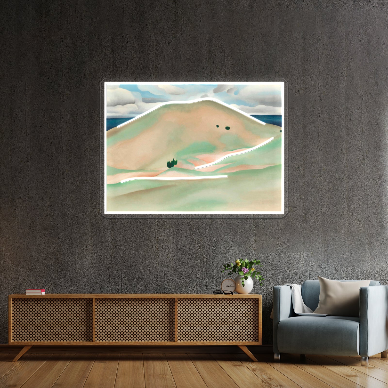 Georgia Okeeffe New Mexico Near Taos Wall Artwork Neon Signs | Shineneon