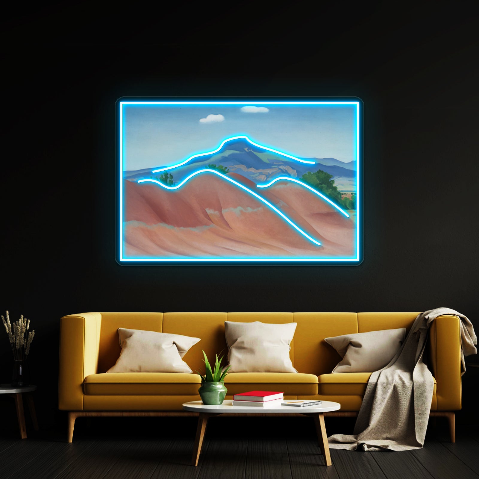 Georgia Okeeffe Red Hills Wall Artwork Neon Signs | Shineneon