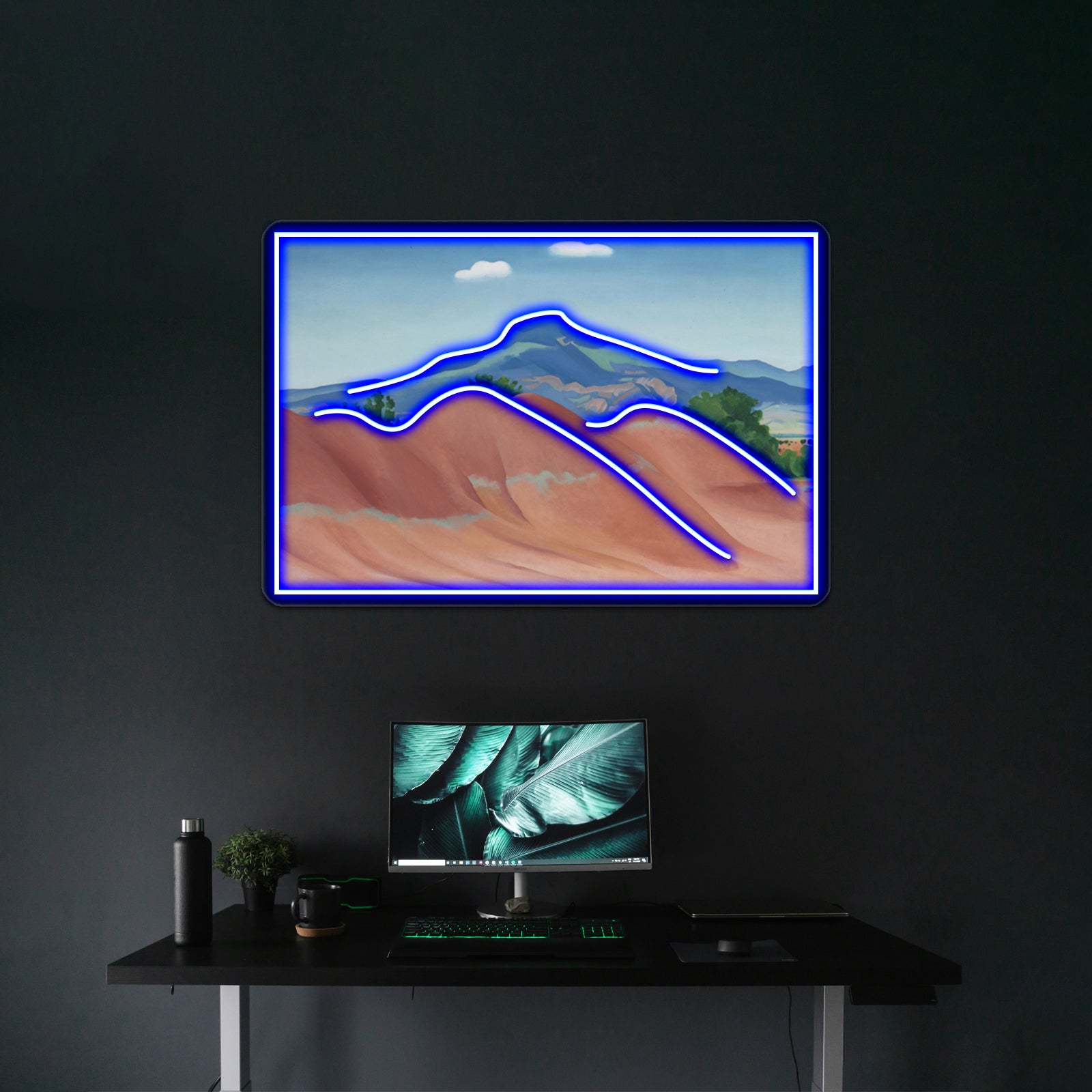 Georgia Okeeffe Red Hills Wall Artwork Neon Signs | Shineneon