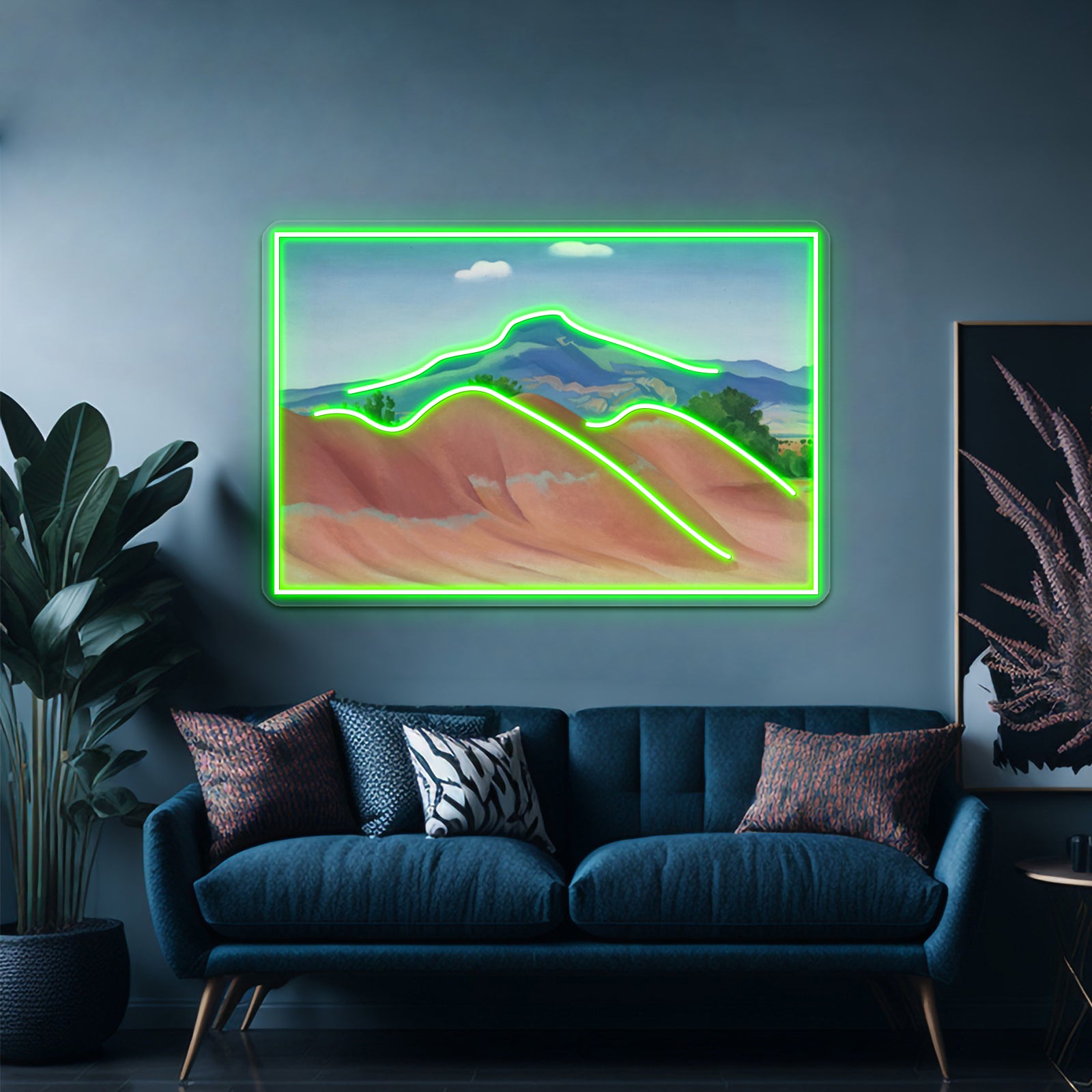 Georgia Okeeffe Red Hills Wall Artwork Neon Signs | Shineneon