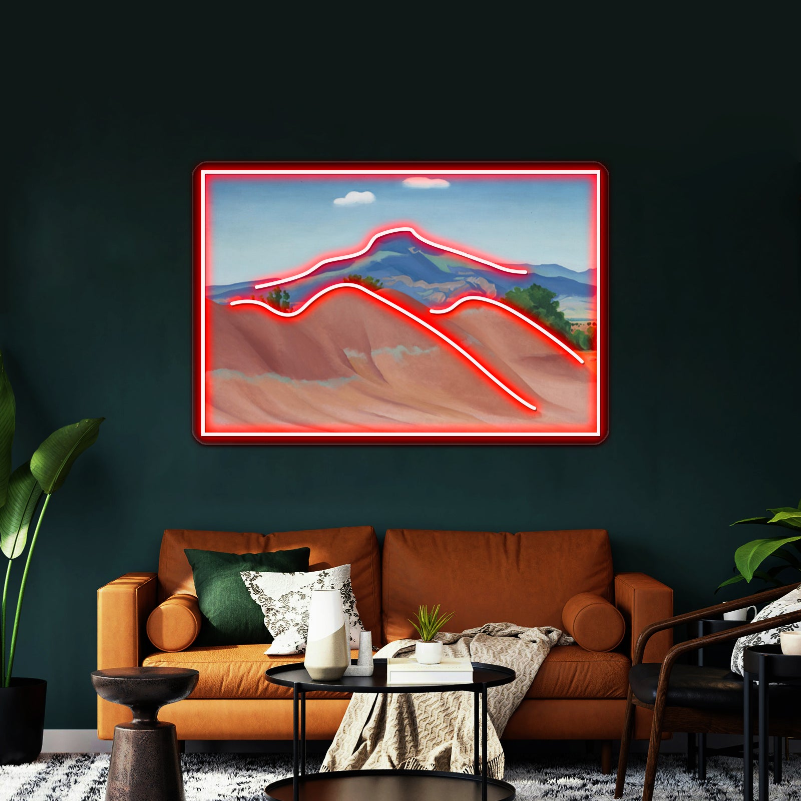 Georgia Okeeffe Red Hills Wall Artwork Neon Signs | Shineneon
