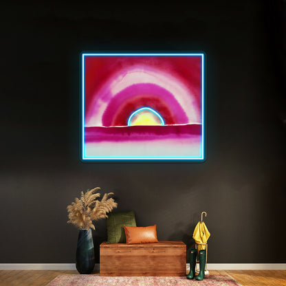 Georgia Okeeffe Sunrise Watercolor 1916 Wall Artwork Neon Signs | Shineneon