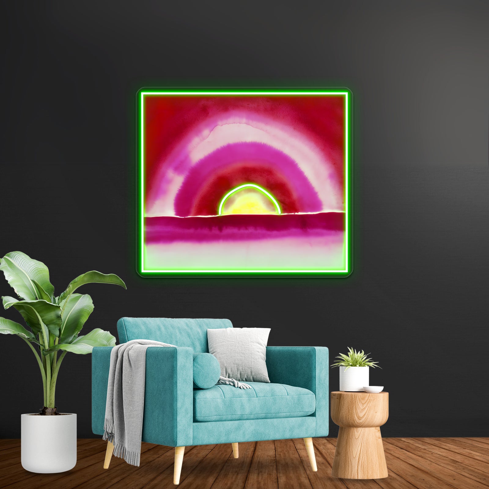 Georgia Okeeffe Sunrise Watercolor 1916 Wall Artwork Neon Signs | Shineneon