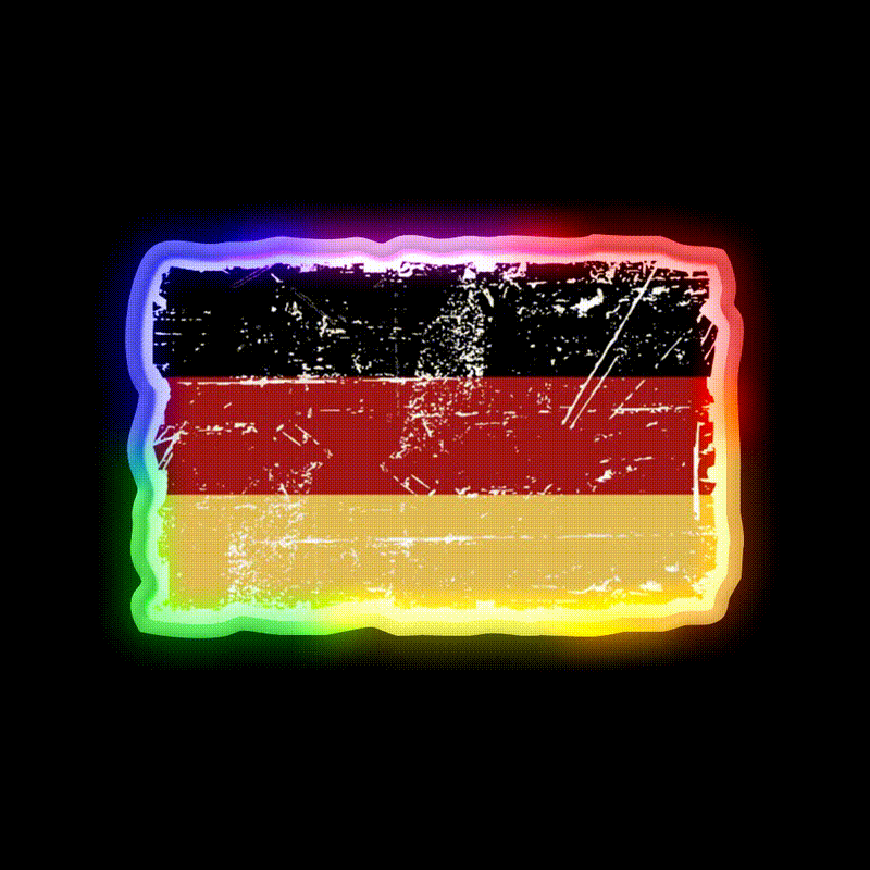 German Flag Vintage Look Beer Bar Decor Led Neon Sign Rgb Color - LED neon sign close-up detail