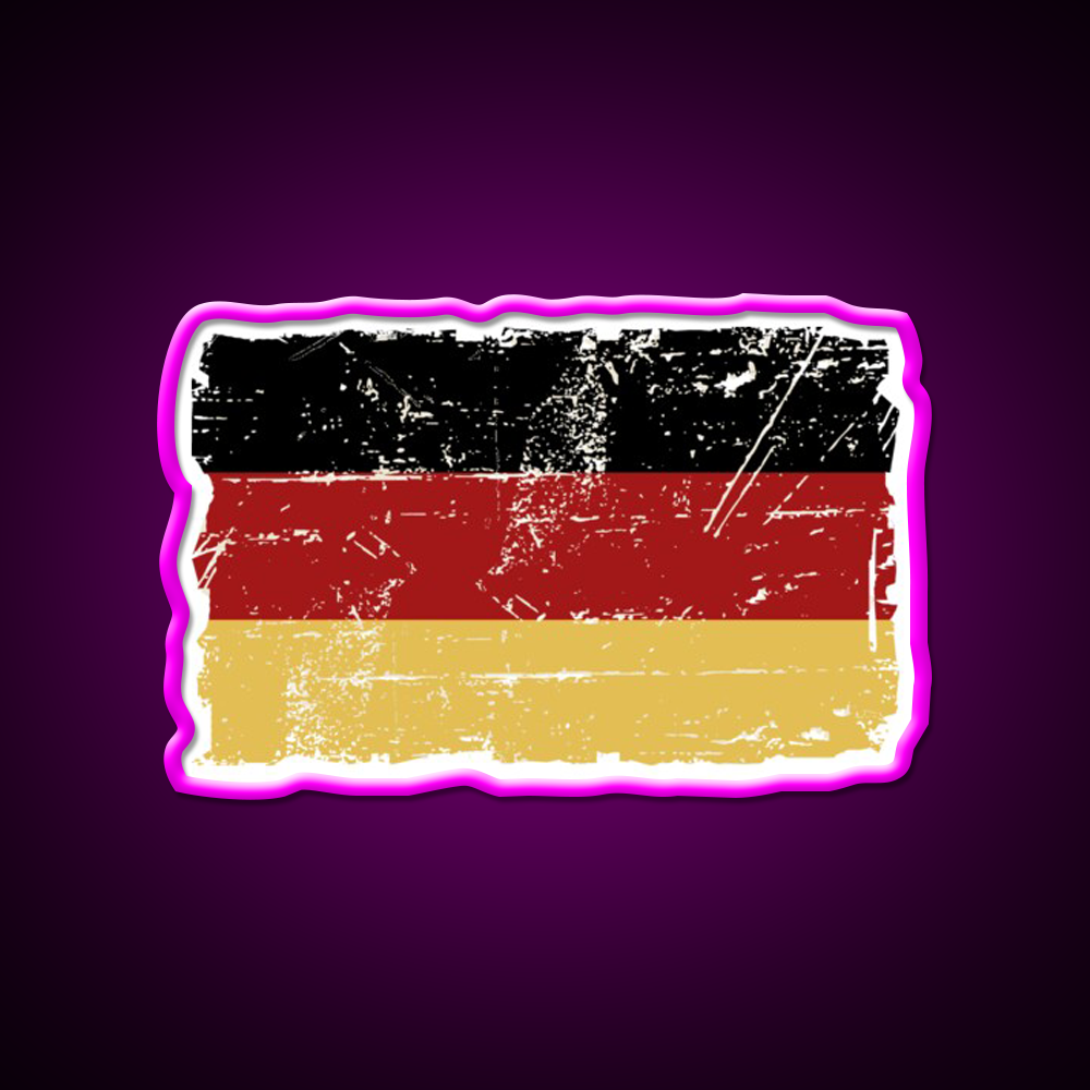 German Flag Vintage Look Beer Bar Decor Led Neon Sign Rgb Color - Neon sign mounted on wall in room
