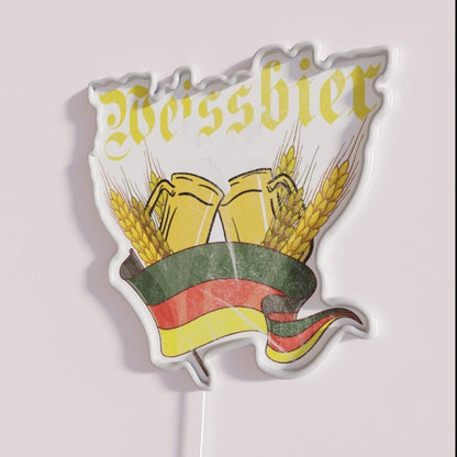 German Wheat Beer Beer Drinker Rgb Led Neon Sign - Shineneon