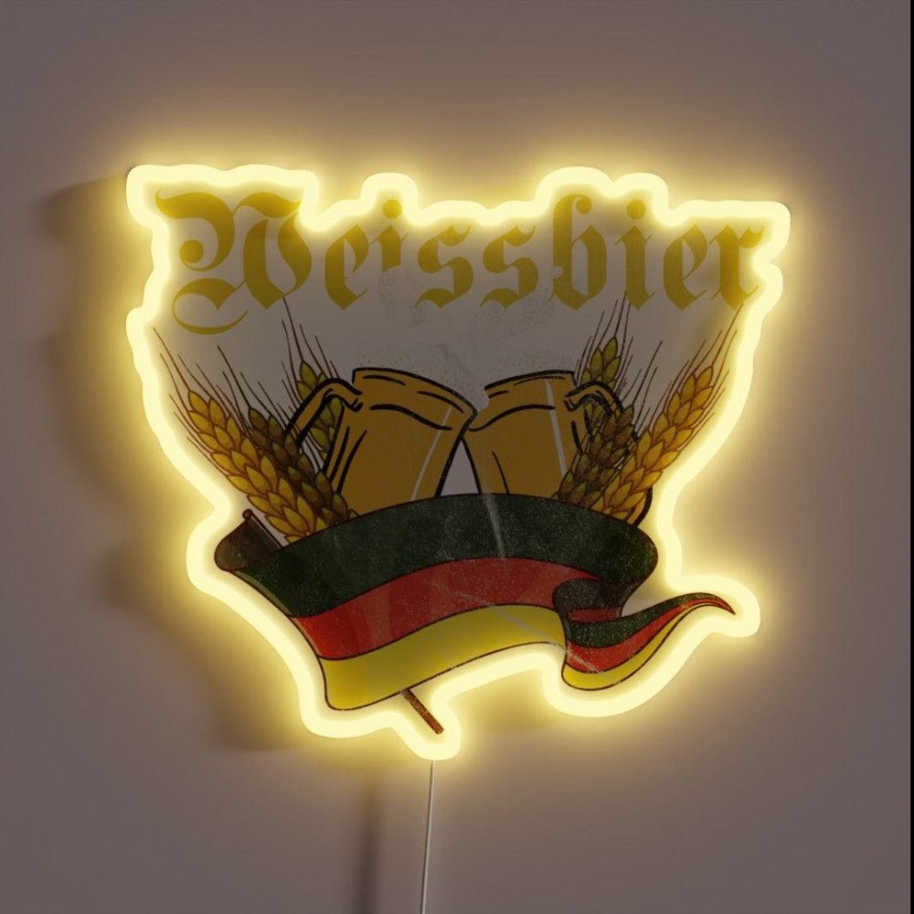 German Wheat Beer Beer Drinker Rgb Led Neon Sign - Shineneon