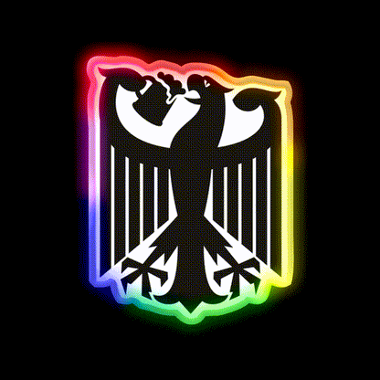 Germany Coat Of Arms Eagle Beer Bar Decor Led Neon Sign Rgb Color - LED neon sign close-up detail