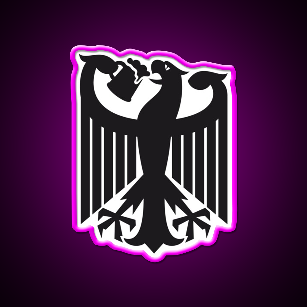 Germany Coat Of Arms Eagle Beer Bar Decor Led Neon Sign Rgb Color - Neon sign mounted on wall in room