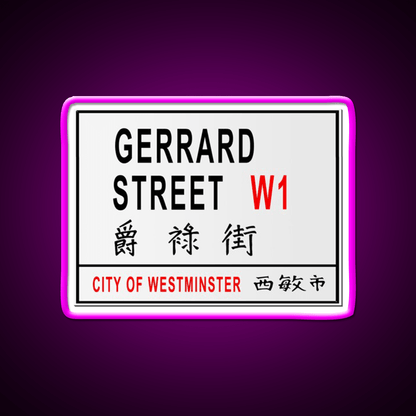 Gerrard Street China Town London Sign Asian Cultural Led Neon Sign Rgb Color - Shineneon
