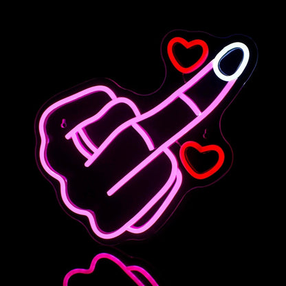 Gesture With Love Heart Affortable LED Neon Sign - Shineneon