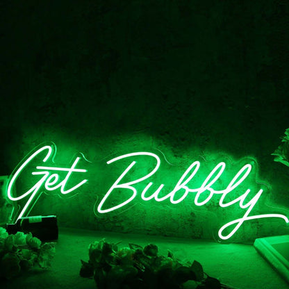 Get Bubbly Green Led Neon Sign - Shineneon