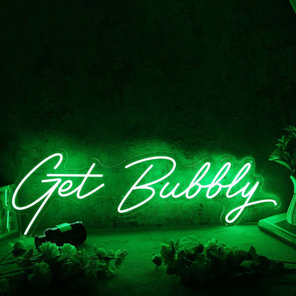 Get Bubbly Green Led Neon Sign - Shineneon