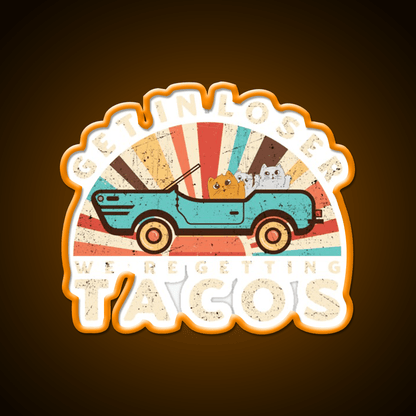 Get In Loser Were Getting Taco Led Neon Sign Kitchen Sign Rgb Color - Shineneon