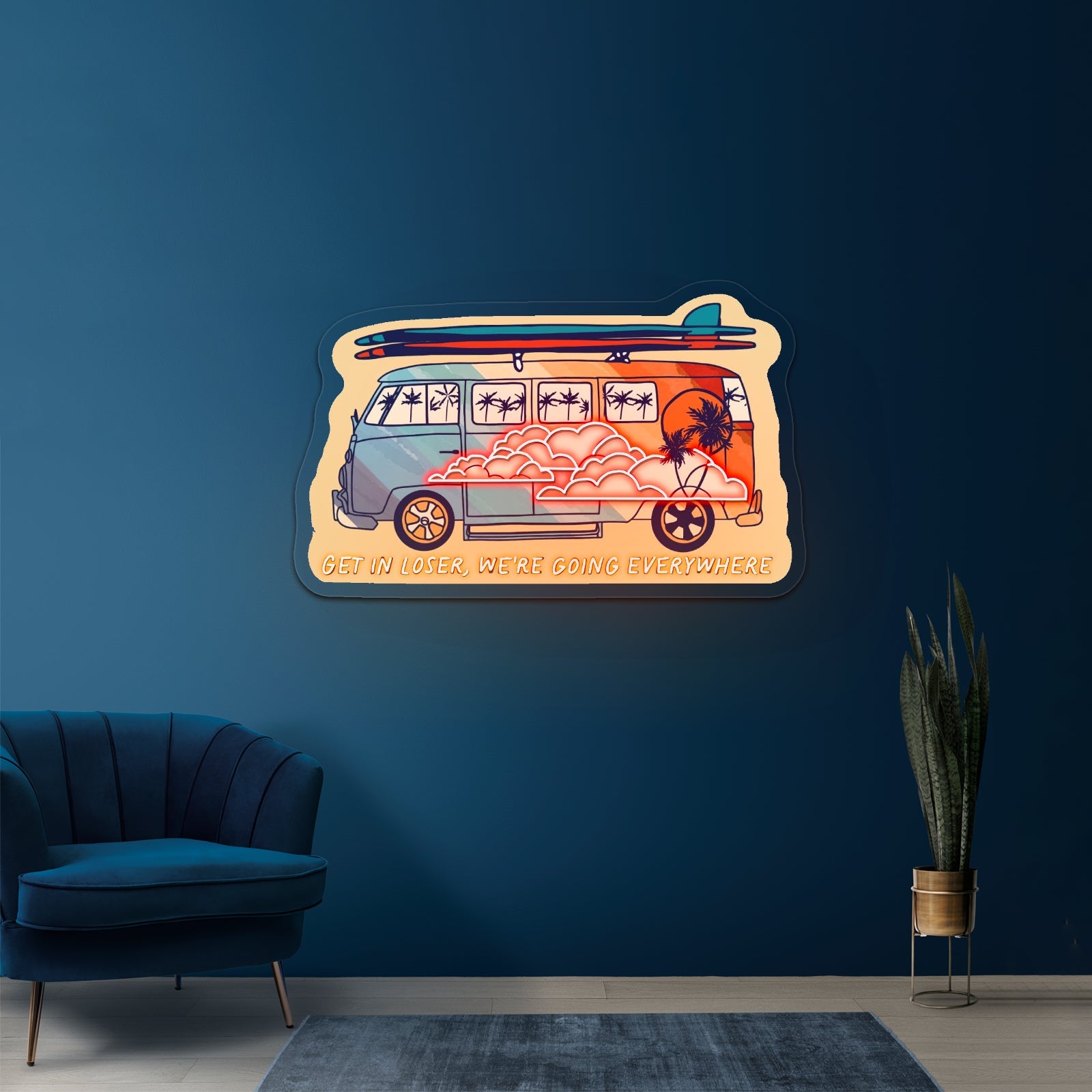 Get In Loser Were Going Everywhere Travel Large Cool Led Signs - Shineneon