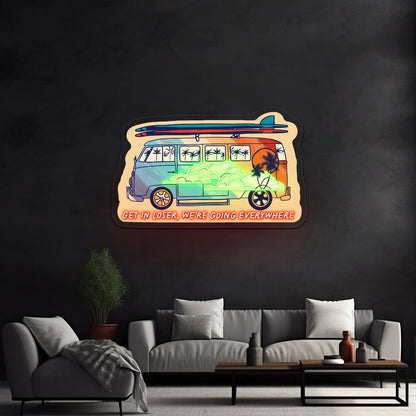 Get In Loser Were Going Everywhere Travel Large Cool Led Signs - Shineneon