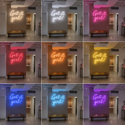 Get It Girl LED Neon Sign Wall Neon Sign - 05 Color Grid
