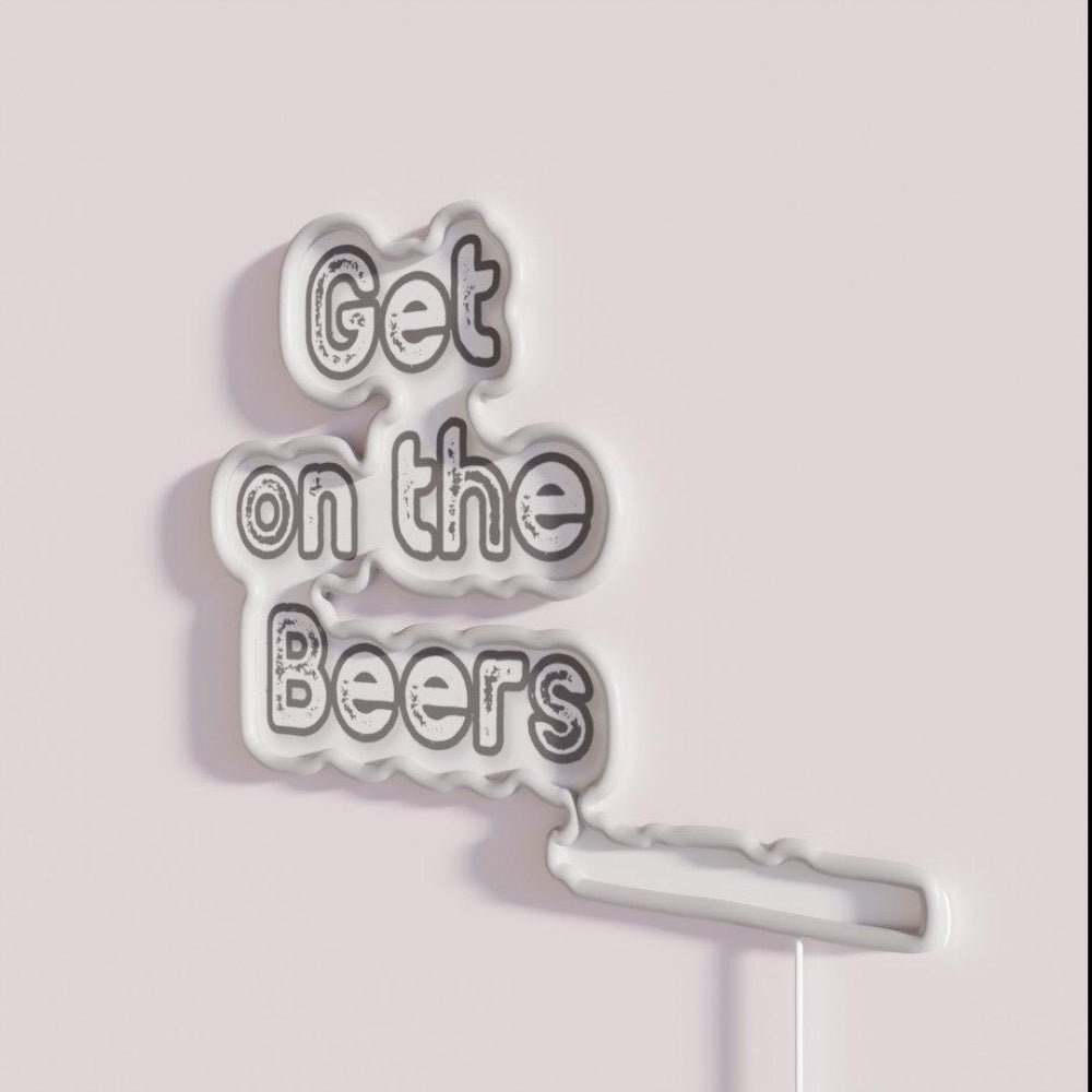Get On The Beer Daniel Andrew Rgb Led Neon Sign Bar Wall Decor - Shineneon