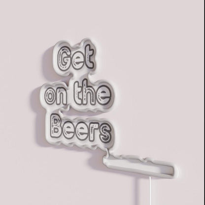 Get On The Beer Daniel Andrew Rgb Led Neon Sign Bar Wall Decor - Shineneon