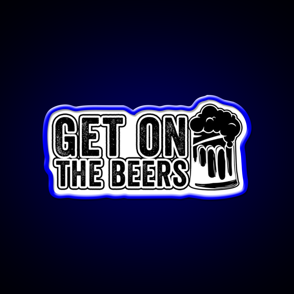 Get On The Beer Man Cave Bar Led Neon Sign Bar Decor Rgb Color - LED neon sign view 5