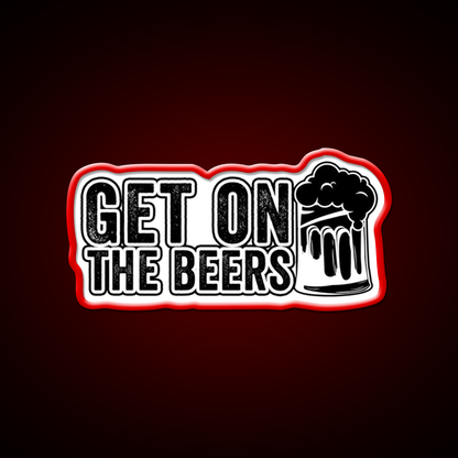 Get On The Beer Man Cave Bar Led Neon Sign Bar Decor Rgb Color - LED neon sign view 10