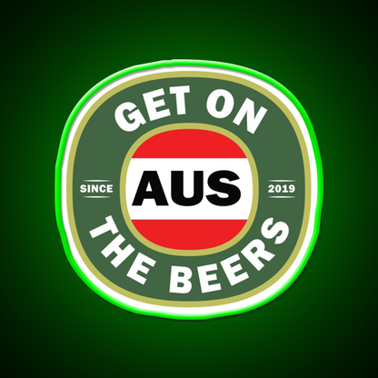 Get On The Beers Beer Bar Decor Led Neon Sign Rgb Color - LED neon sign view 8
