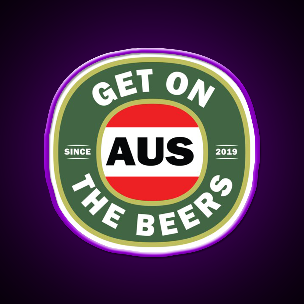 Get On The Beers Beer Bar Decor Led Neon Sign Rgb Color - LED neon sign view 9