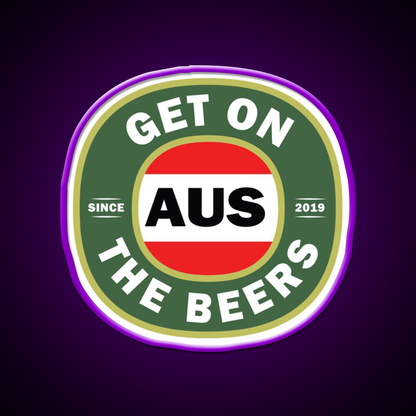 Get On The Beers Beer Bar Decor Led Neon Sign Rgb Color - LED neon sign view 9