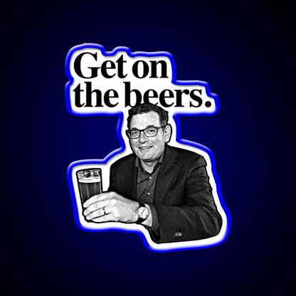 Get On The Beers Beer Bar Decor Led Neon Sign Wall Art Rgb Color - LED neon sign view 5