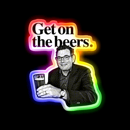 Get On The Beers Beer Bar Decor Led Neon Sign Wall Art Rgb Color - LED neon sign close-up detail