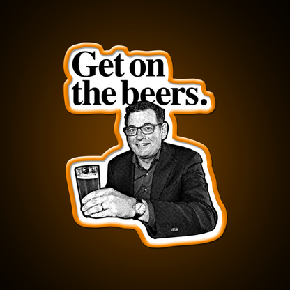 Get On The Beers Beer Bar Decor Led Neon Sign Wall Art Rgb Color - LED neon sign view 6