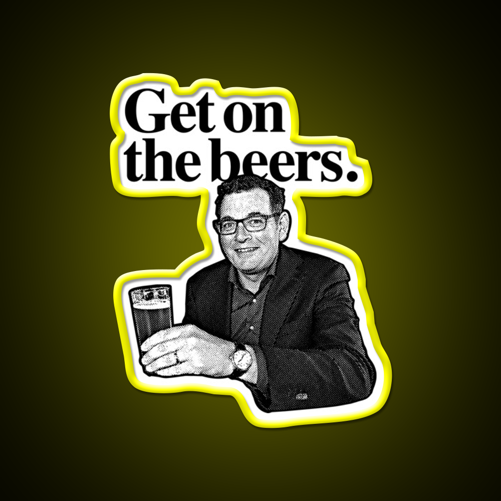 Get On The Beers Beer Bar Decor Led Neon Sign Wall Art Rgb Color - LED neon sign view 7