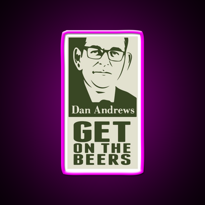 Get On The Beers Beer Bar Decor Led Neon Sign Wall Decor Rgb Color - Neon sign mounted on wall in room