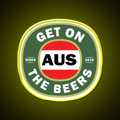 Get On The Beers Beer Bar Decor Led Neon Sign Rgb Color - LED neon sign view 7