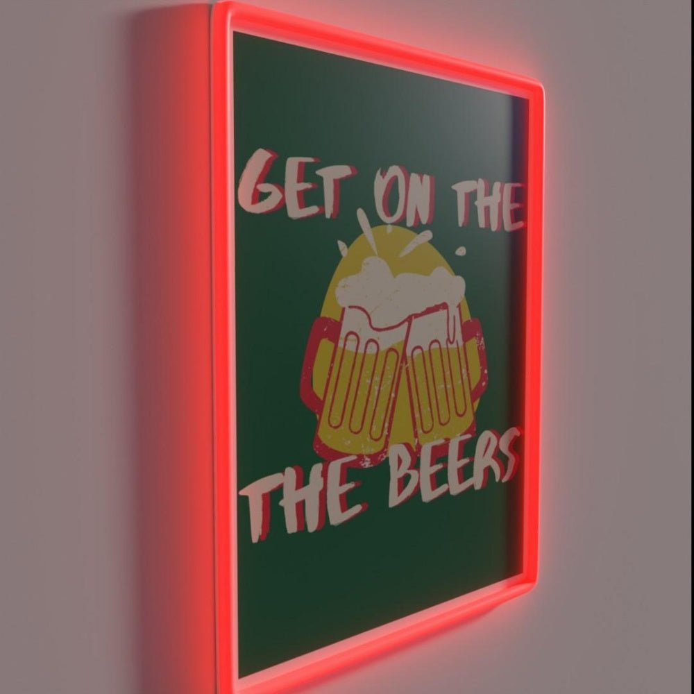 Get On The Beers Dan Anbrews Get On The Beers Rgb Led Neon Sign - Shineneon