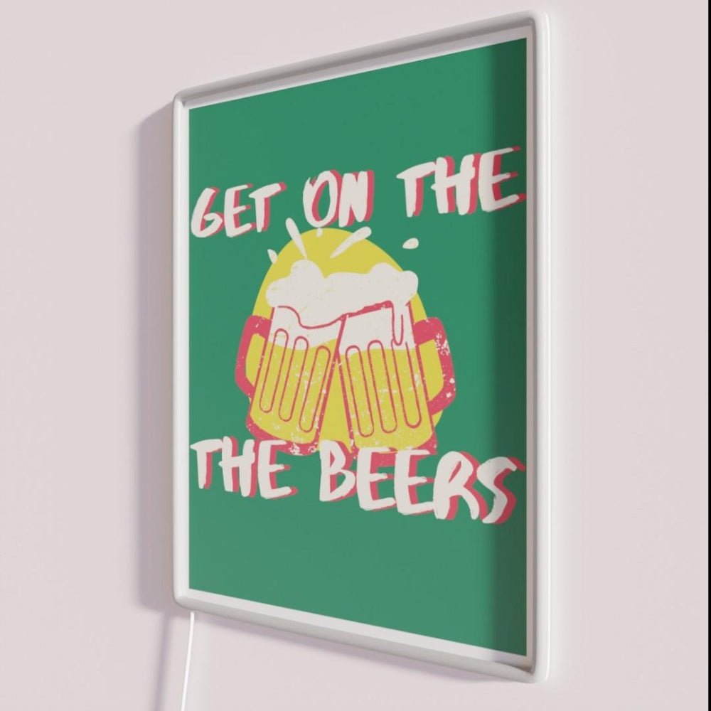Get On The Beers Dan Anbrews Get On The Beers Rgb Led Neon Sign - Shineneon