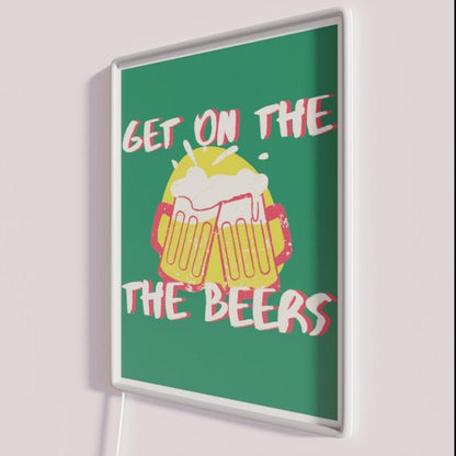 Get On The Beers Dan Anbrews Get On The Beers Rgb Led Neon Sign - Shineneon
