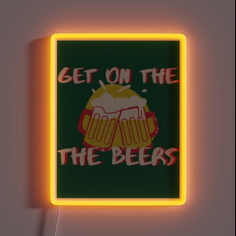 Get On The Beers Dan Anbrews Get On The Beers Rgb Led Neon Sign - Shineneon