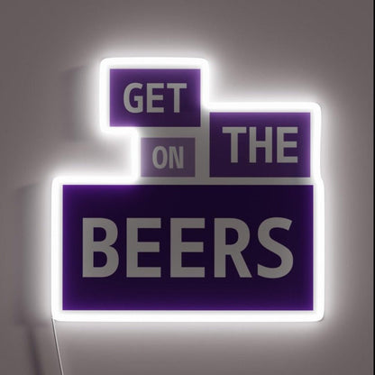 Get On The Beers Dan Andrews Rgb Led Neon Sign - Shineneon