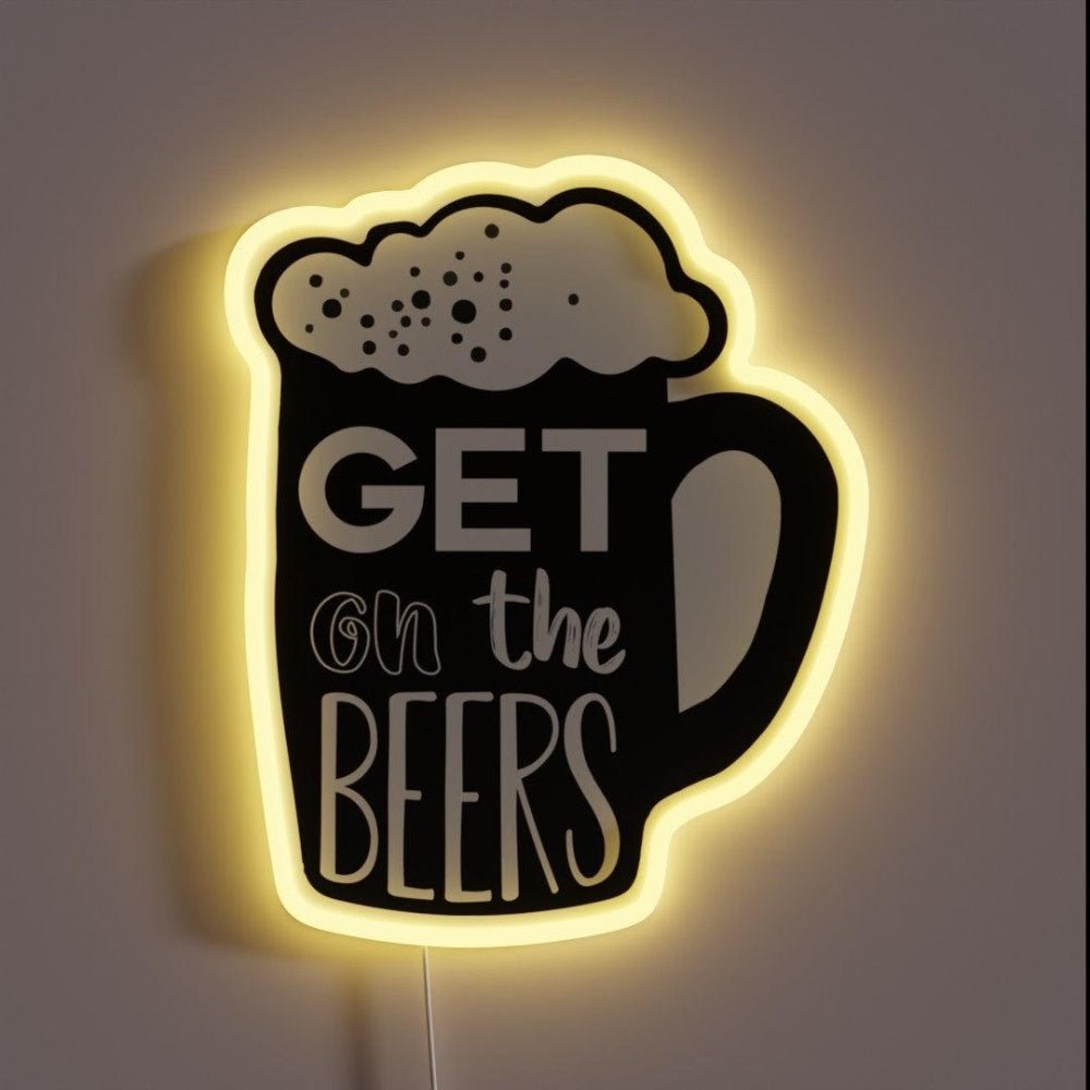 Get On The Beers Daniel Andrews Rgb Led Neon Sign - Shineneon