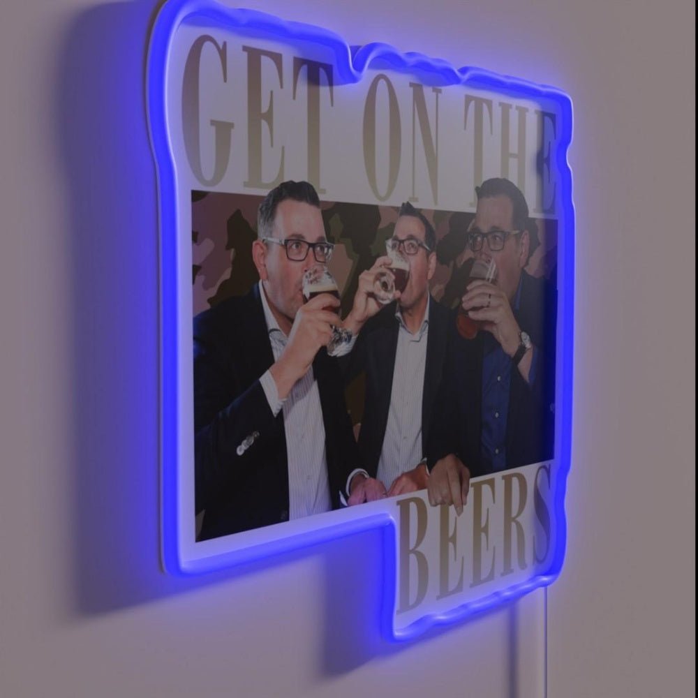 Get On The Beers Funny Daniel Andrews Classic Rgb Led Neon Sign - Shineneon