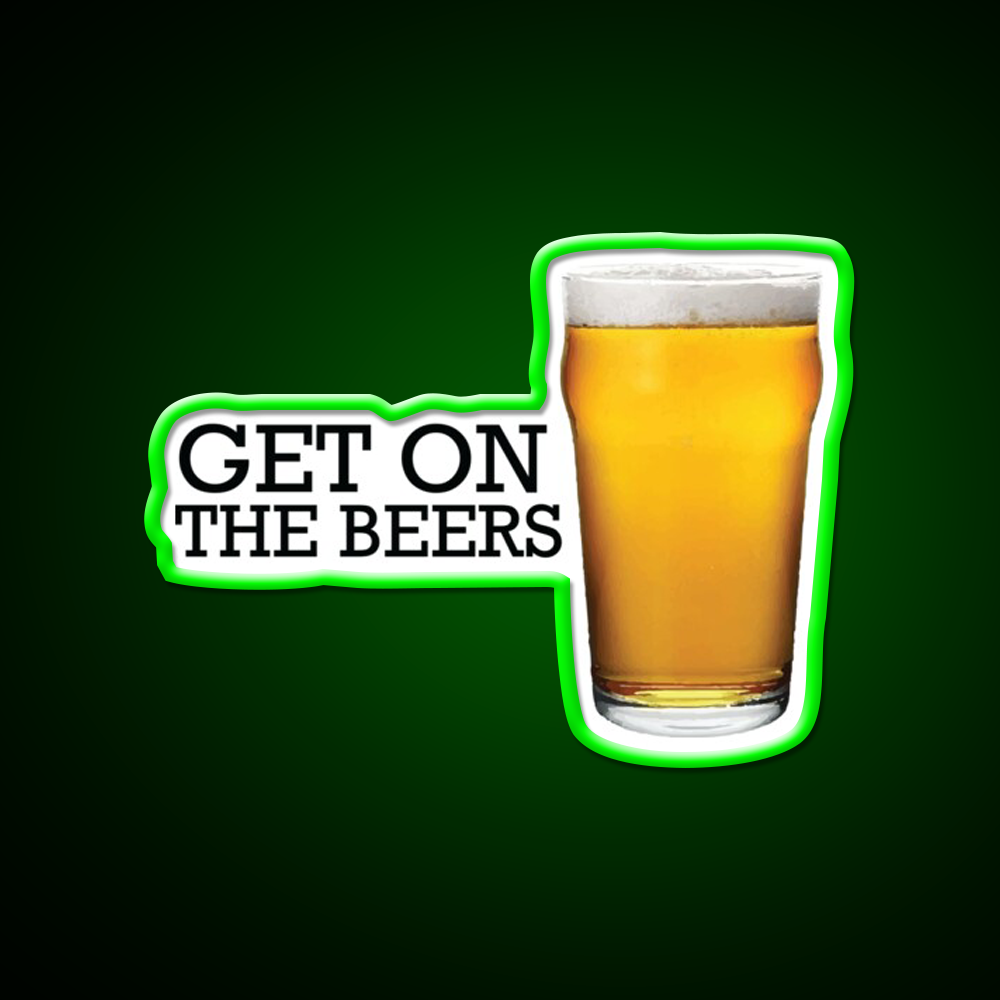 Get On The Beers Glass Beer Bar Decor Led Neon Sign Rgb Color - LED neon sign view 8