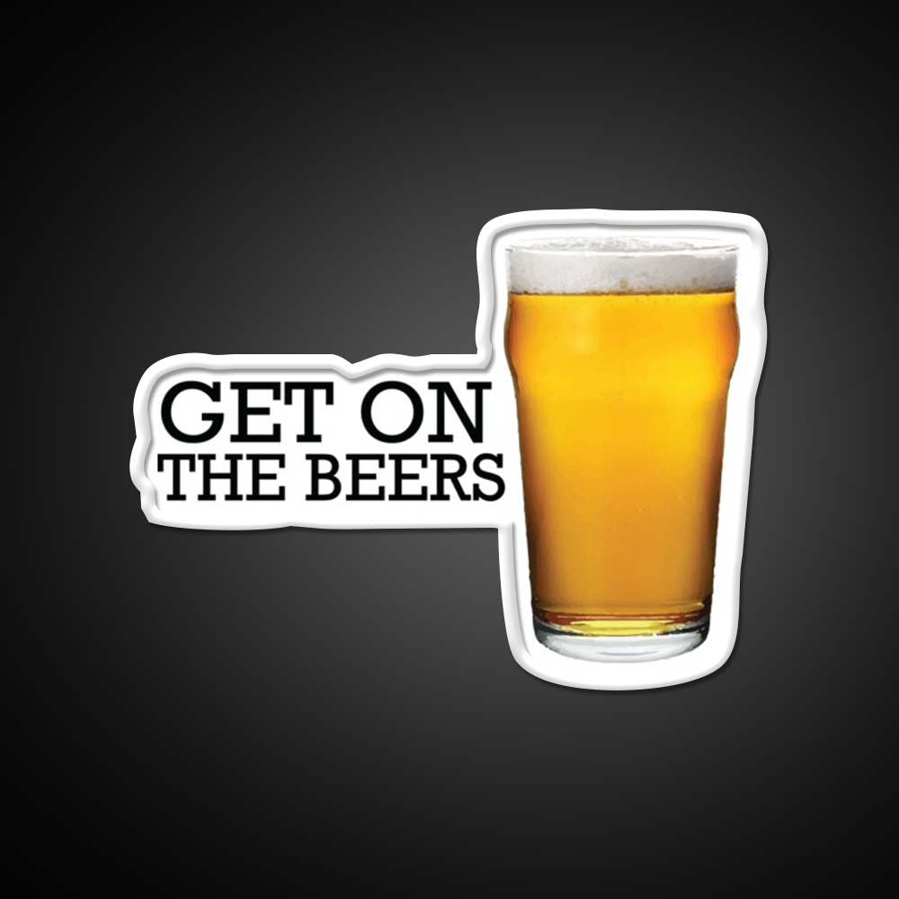 Get On The Beers Glass Beer Bar Decor Led Neon Sign Rgb Color - LED neon sign view 11