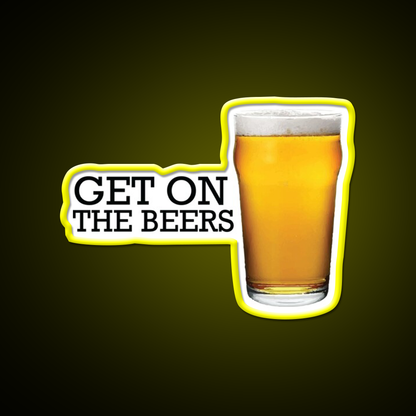 Get On The Beers Glass Beer Bar Decor Led Neon Sign Rgb Color - LED neon sign view 7
