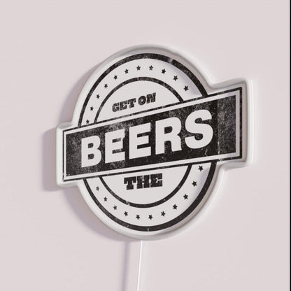 Get On The Beers Rgb Led Neon Sign Bar Wall Neon - Shineneon