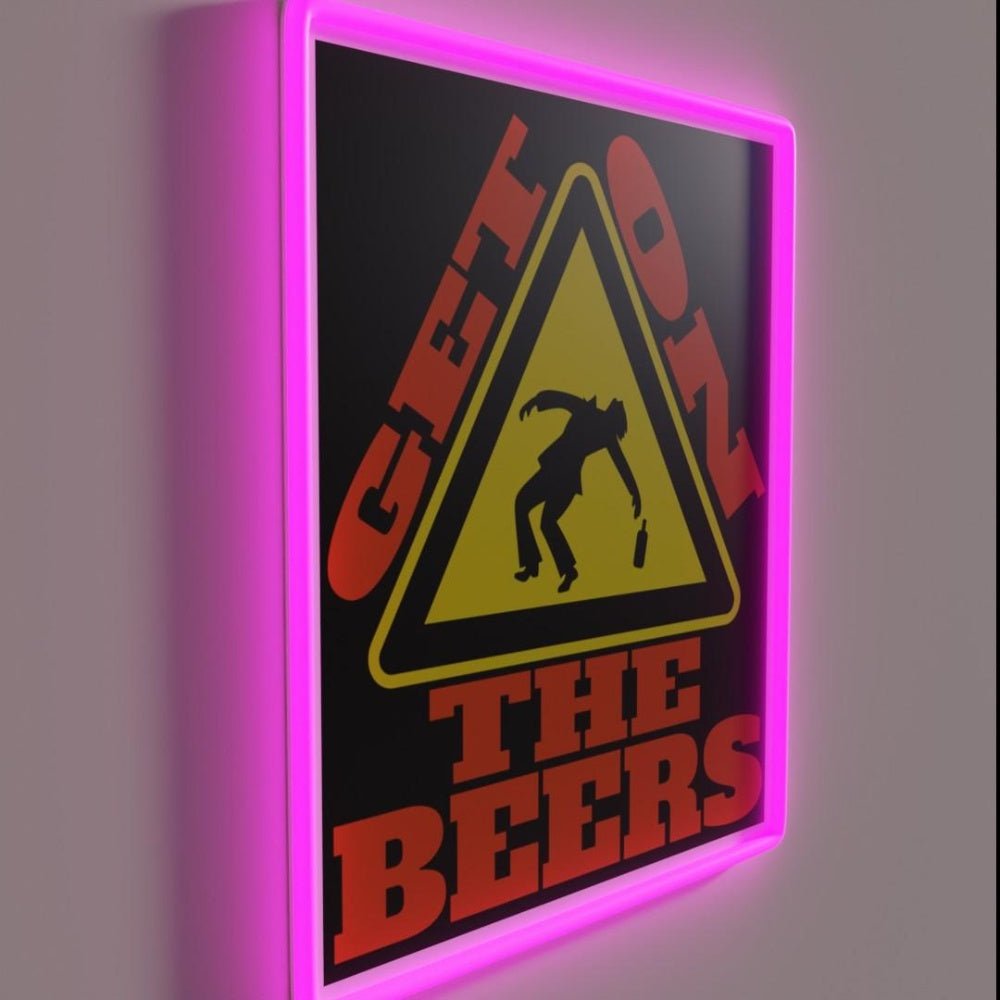 Get On The Beers Rgb Led Neon Sign Restaurant Neon Sign - Shineneon