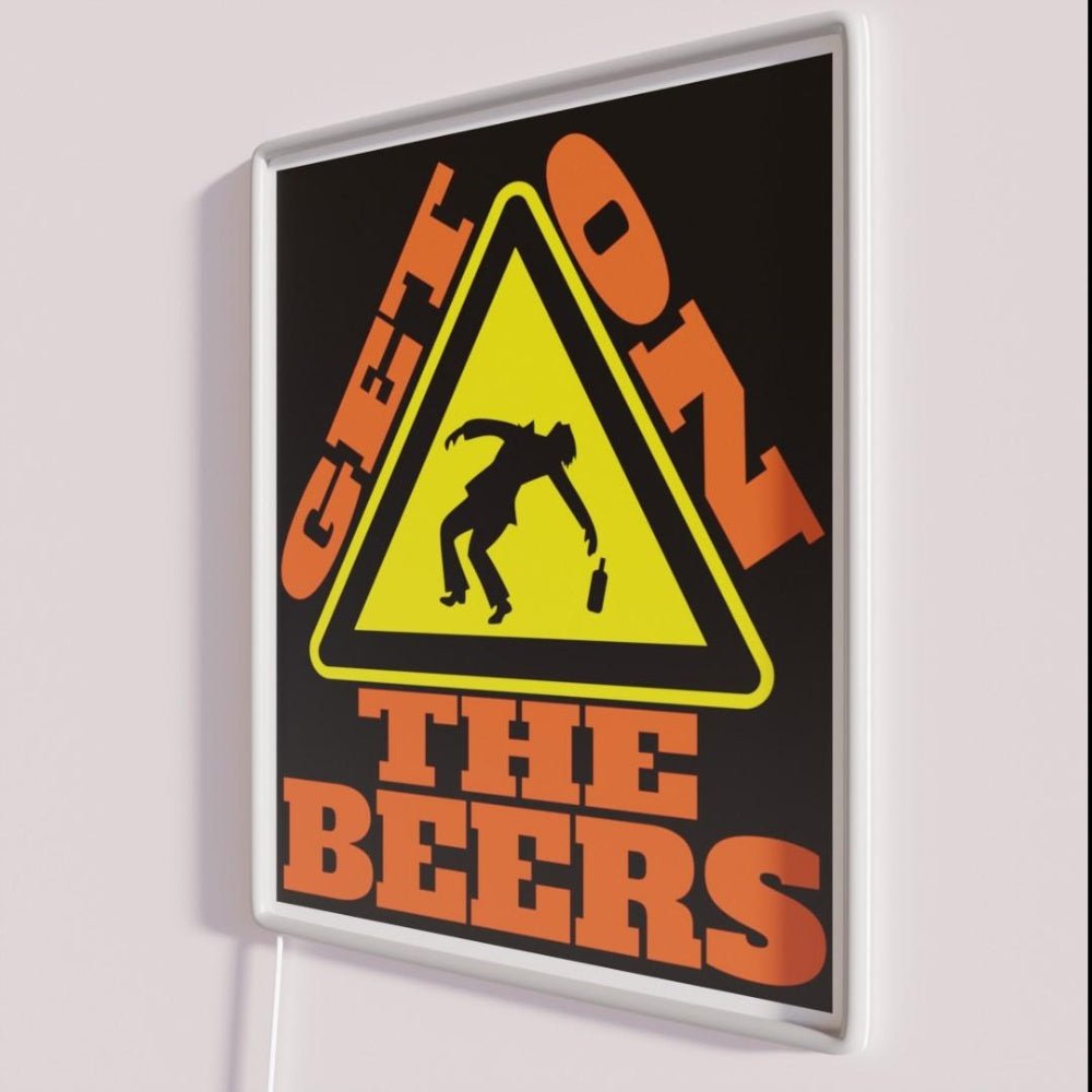 Get On The Beers Rgb Led Neon Sign Restaurant Neon Sign - Shineneon